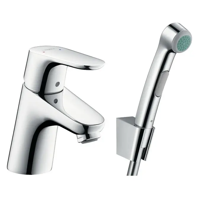 Смеситель для раковины Hansgrohe Focus E2 с гигиеническим душем, хром (31926000)