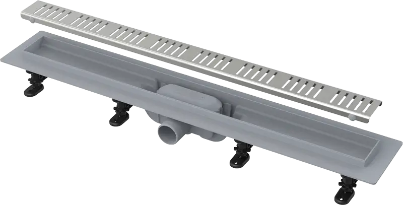 Душевой лоток Alcadrain Simple с решеткой, хром (APZ10-750M)