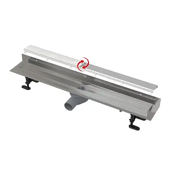 Душевой лоток Alcadrain с двухсторонней решеткой DOUBLE (APZ23-DOUBLE9-750)