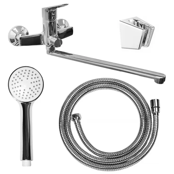 Смеситель для ванны LORANTO GRACIA керамический картридж, длинный излив, хром (LR90000015)